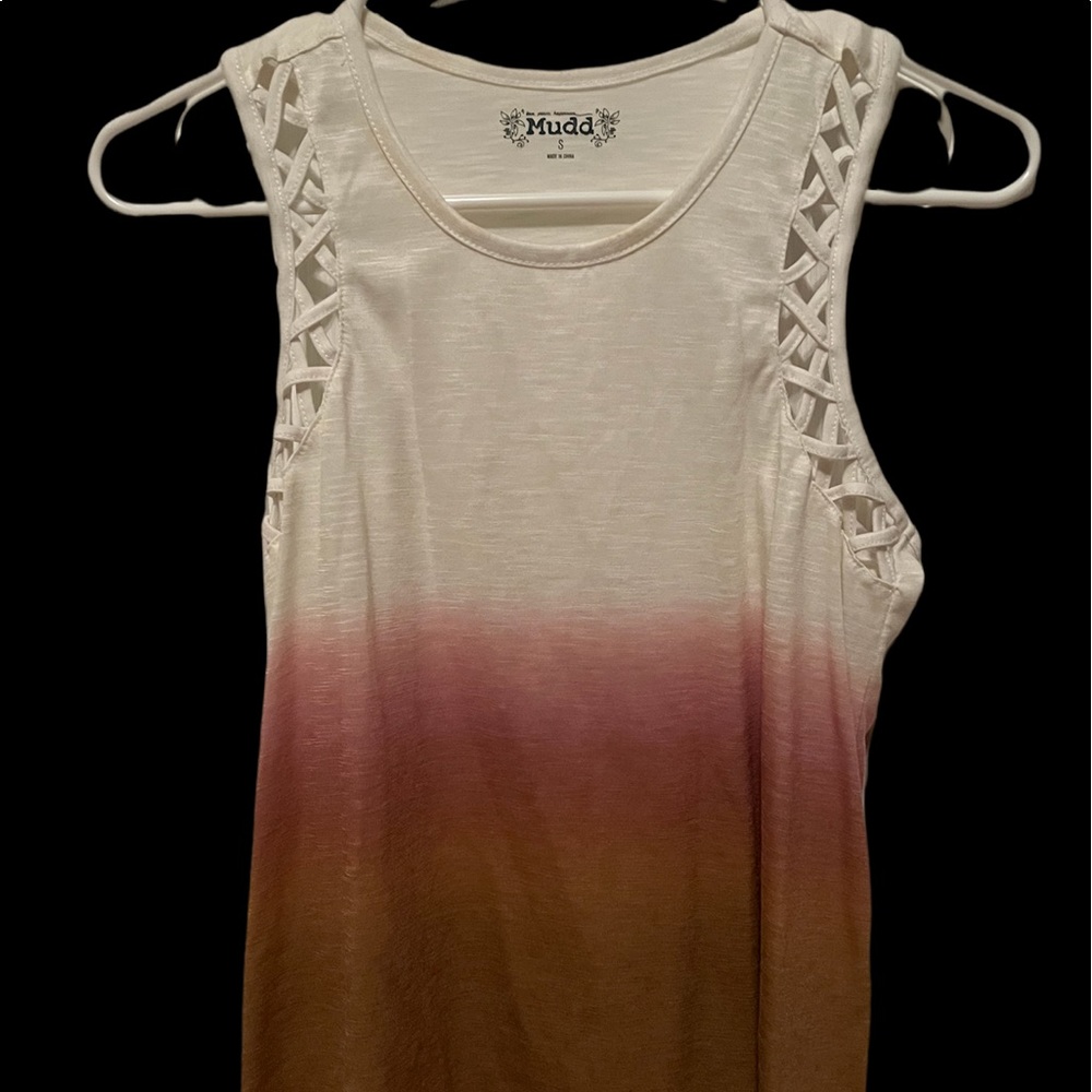 Ombré colored tan top